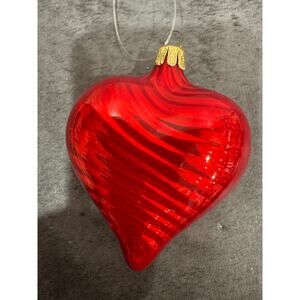 Czech Republic christmas ornament glass pink gold